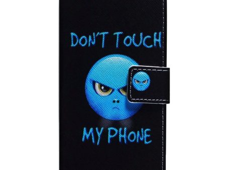 Google Pixel 8 Læder Cover m. Pung & Print -  Don t Touch My Phone  For Sale