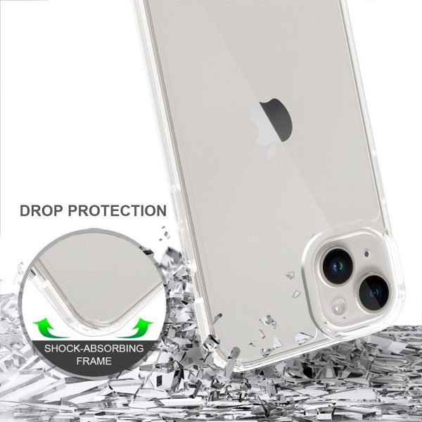 iPhone 15 Plus Hybrid Plastik Cover - Gennemsigtig For Cheap