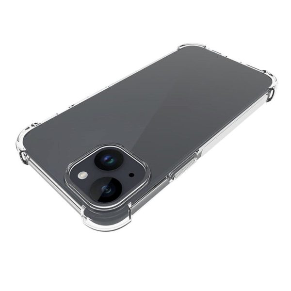 iPhone 15 Plus Shock-Proof Fleksibel Plastik Cover - Gennemsigtig For Cheap