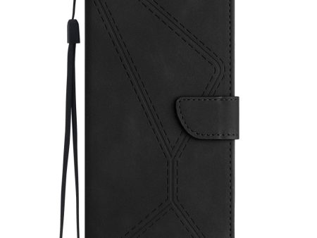 iPhone 15 Læder Cover m. Pung & Strop - Sort Fashion