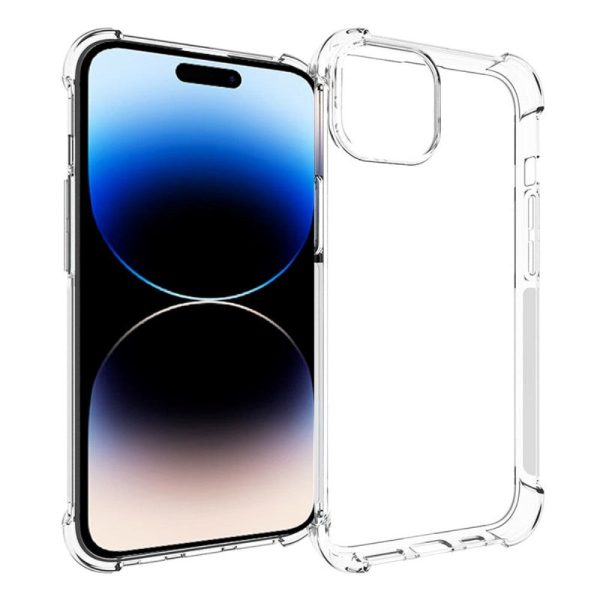 iPhone 15 Plus Shock-Proof Fleksibel Plastik Cover - Gennemsigtig For Cheap