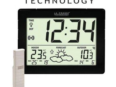 La Crosse Compact Wall Clock Weather Station Online Hot Sale