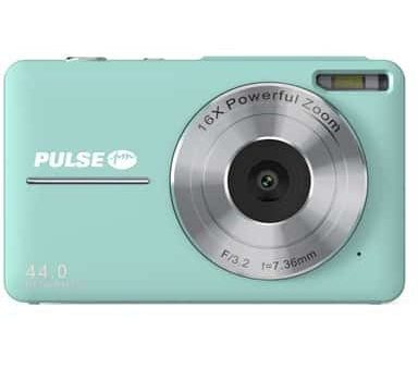 PULSE 16X Digi Zoom Compact Camera - Green - Includes 32gb Memory Card For Sale