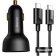 Baseus 100W Type-C & USB Quick Car Charger + Cable Cheap