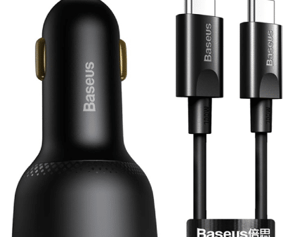 Baseus 100W Type-C & USB Quick Car Charger + Cable Cheap