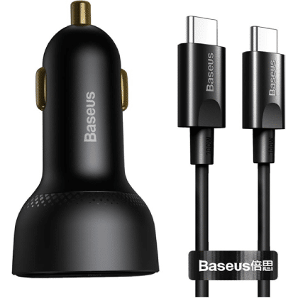 Baseus 100W Type-C & USB Quick Car Charger + Cable Cheap