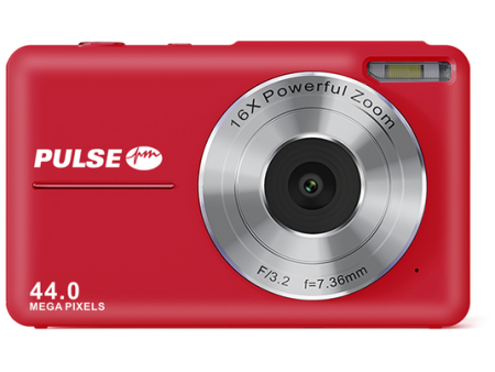 PULSE 16X Digital Zoom Compact Camera - Red- Includes 32gb Memory Card - Out of Stock - Backorder Now Sale