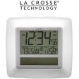 Solar Digital Wall Clock Indoor Temp Humidity Sale