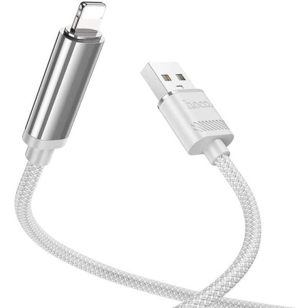 HOCO U127 - Lightning to USB 2.4A 1.2m - Silver - CLEARANCE Online