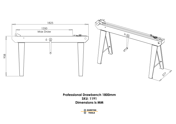 Durston DDB 1800 Superior Drawbench 1800mm For Discount