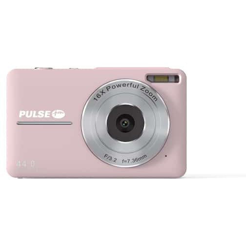 PULSE 16X Digital Zoom Compact Camera - Pink - Includes 32gb Memory Card Cheap