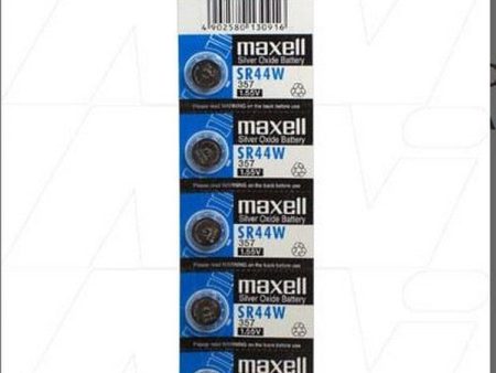 Maxell Silver Oxide Battery Sr44w 5 Pack 1.5v - 1 Each For Sale